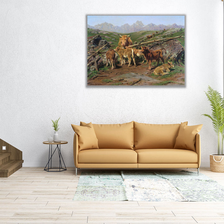 Weaning the Calves - Canvas Print Wall Art