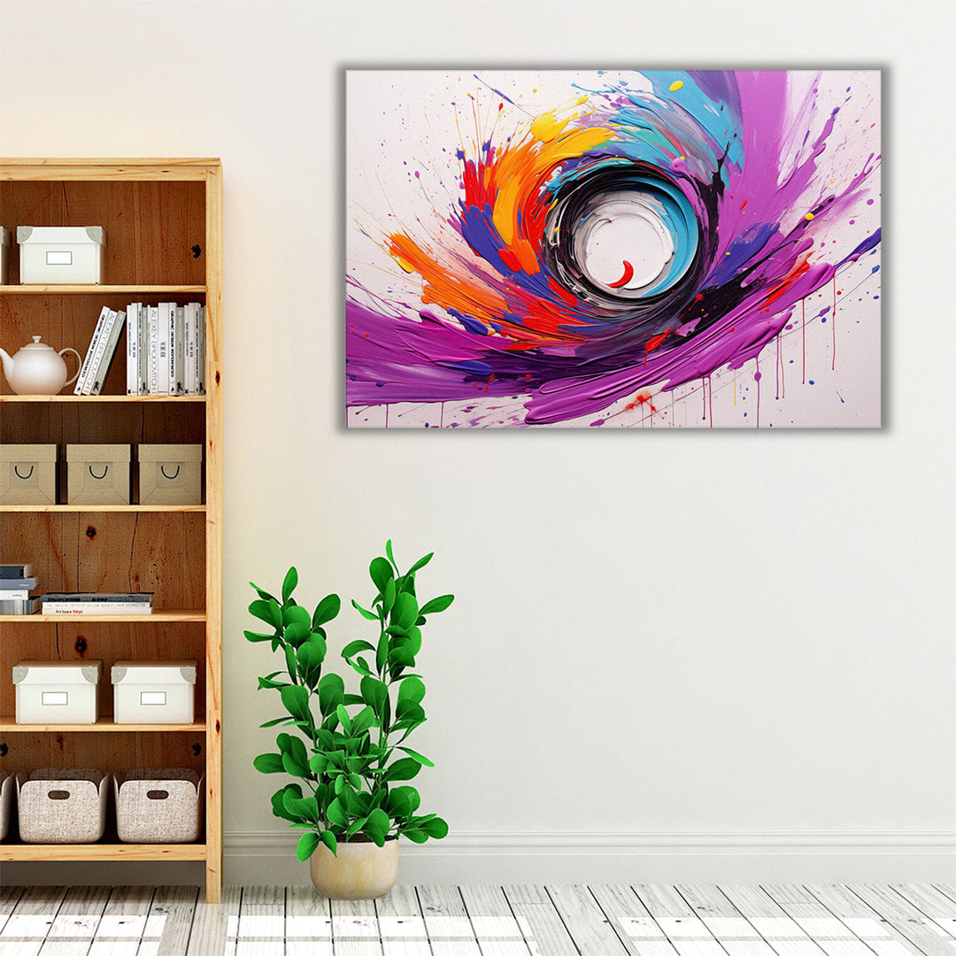 wrapped canvas colorful living room accent art