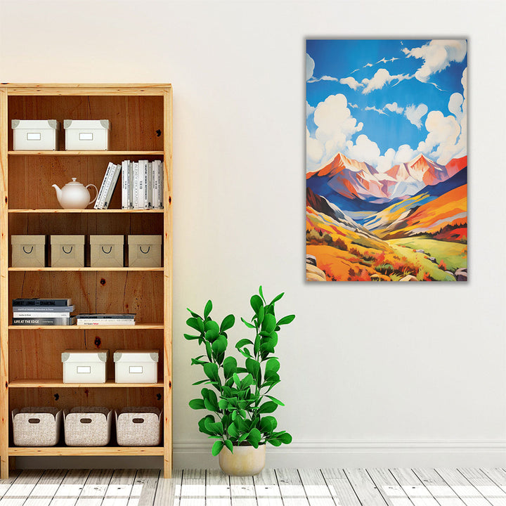 Color Storm Over Rockies - Canvas Print Wall Art