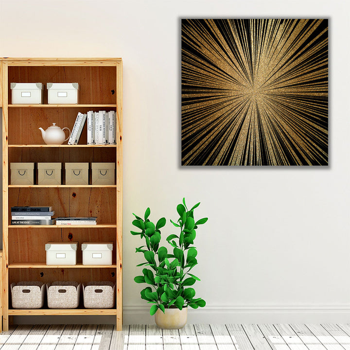 Burst Gold 2 - Canvas Print Wall Art