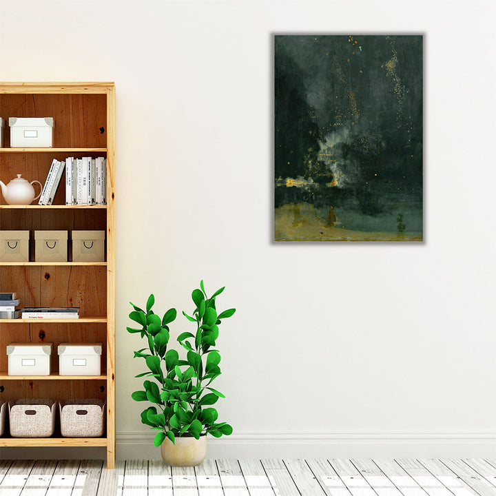 Nocturne in Black and Gold, The Falling Rocket - Canvas Print Wall Art