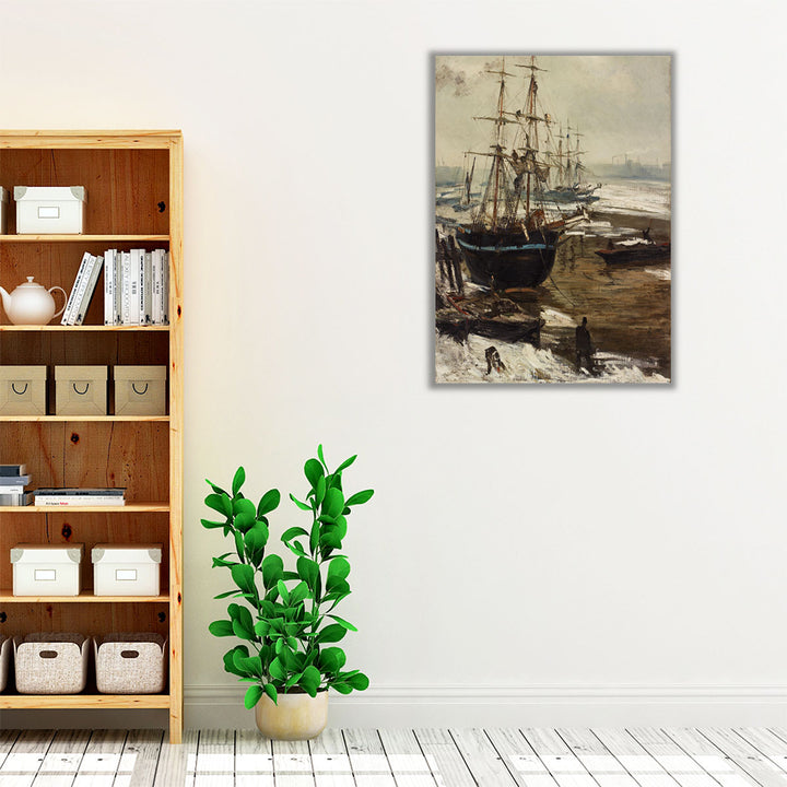 The Thames in Ice, 1860 - Canvas Print Wall Art