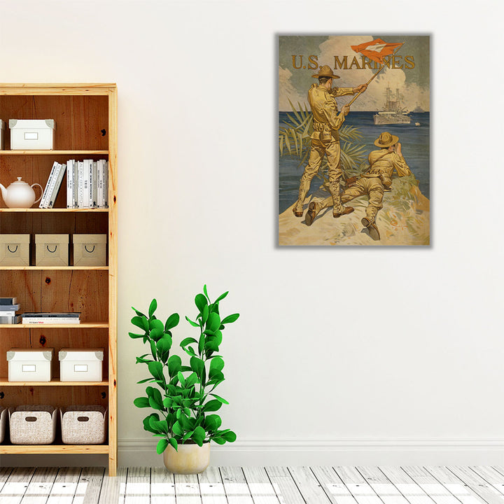 U.S. Marines, 1917 - Canvas Print Wall Art