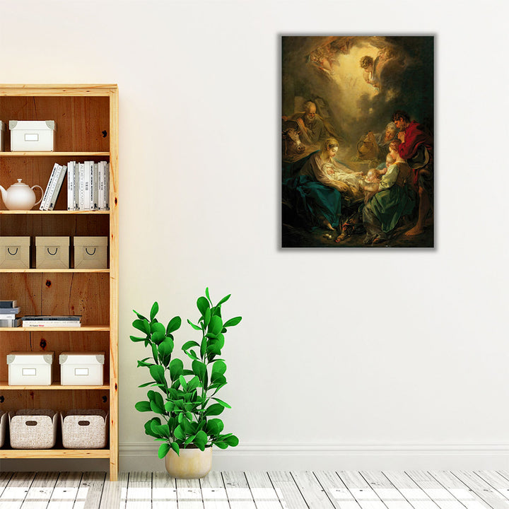 Virgin Attending to the Sleeping Christ Child - Canvas Print Wall Art