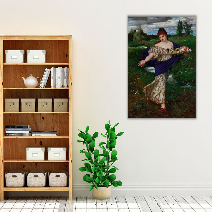 Flora, Scattering Flowers - Canvas Print Wall Art