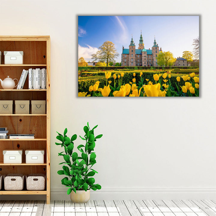 Rosenborg Castle Gardens in Copenhagen, Denmark - Canvas Print Wall Art
