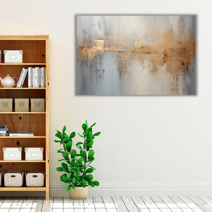 Brown Neutral Hallway Art – elegant soft-toned framed print