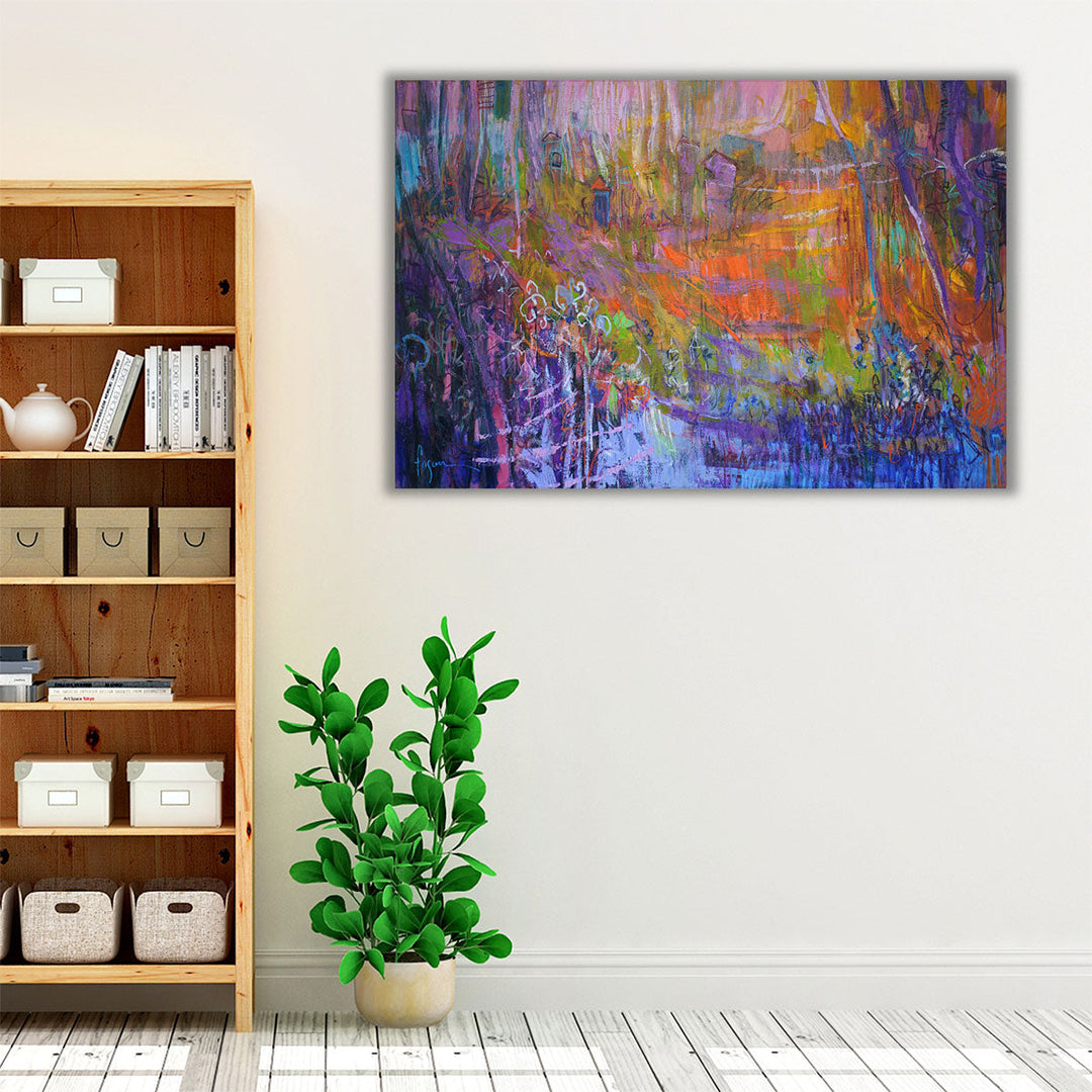 Modern artwork with bold texture for hallway