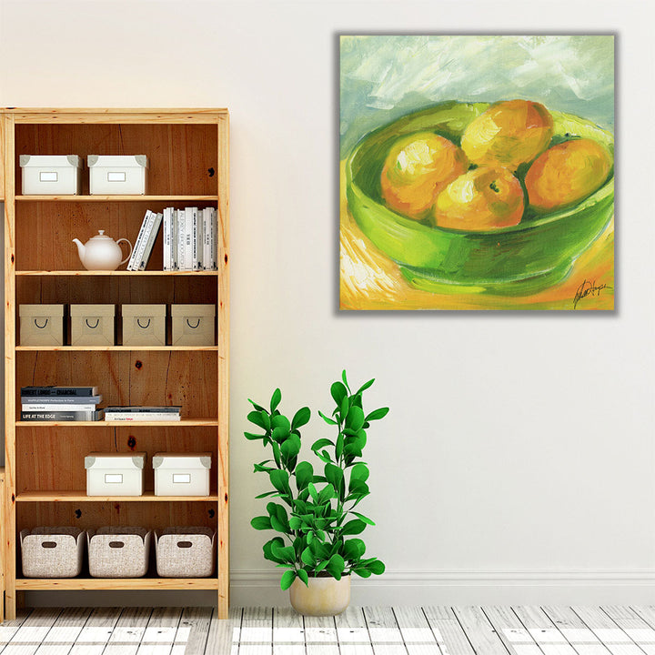 yellow and green kitchen art – fresh wall accent