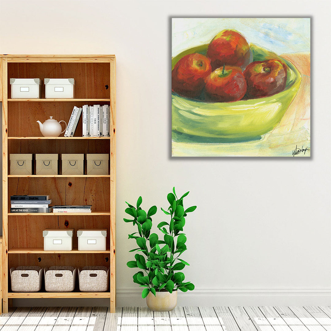 red and green kitchen art – vibrant fruit design