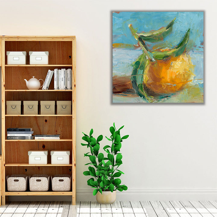 Orange Kitchen Wrapped Canvas – vibrant citrus art