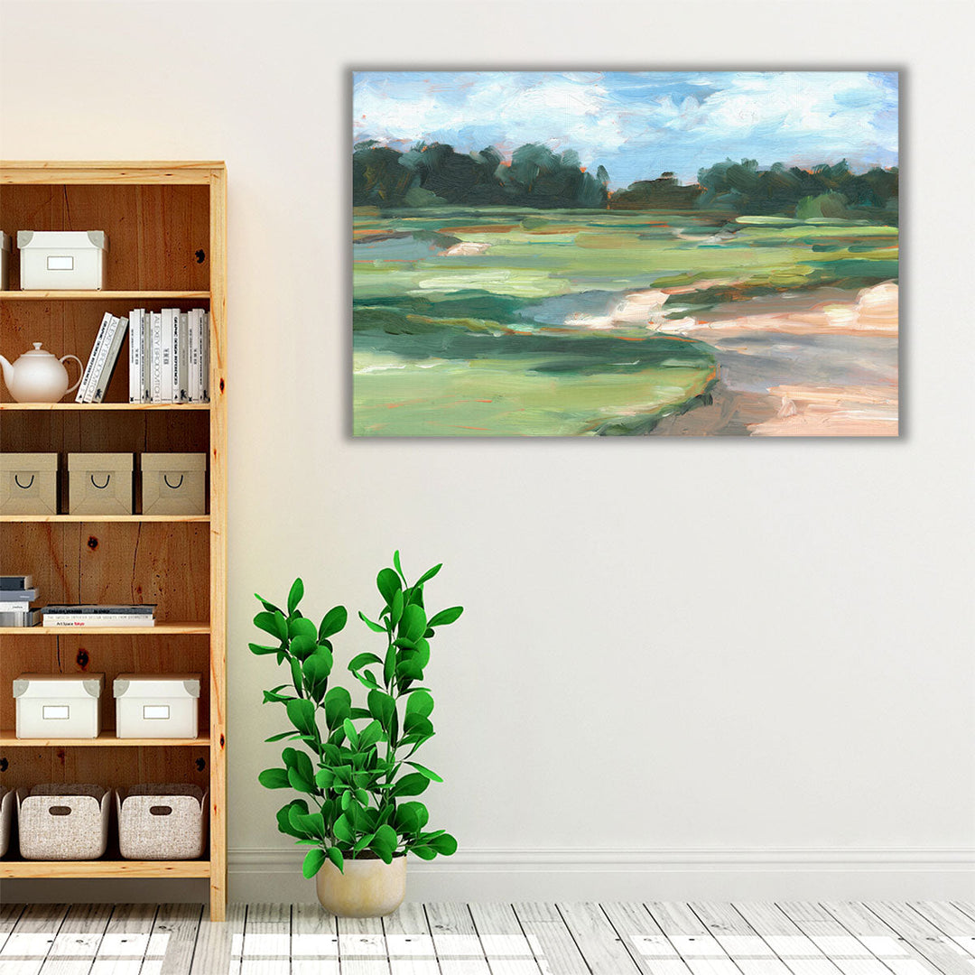 Neutral and green botanical artwork