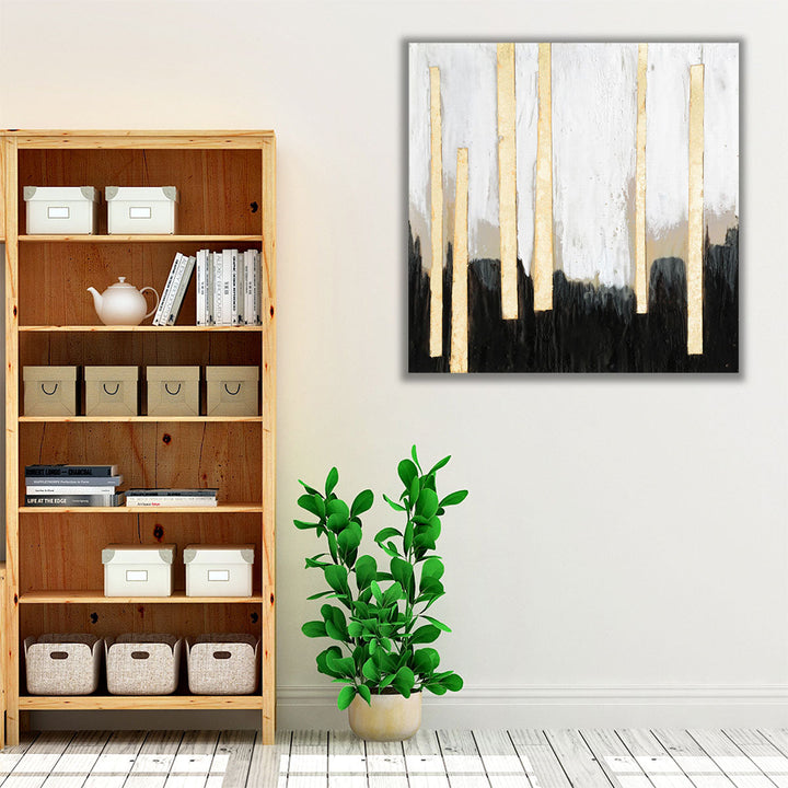 black framed canvas prints with geometric pattern