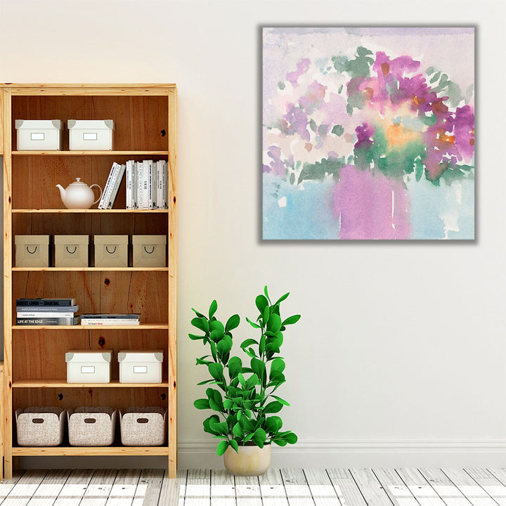 wrapped canvas floral abstract design