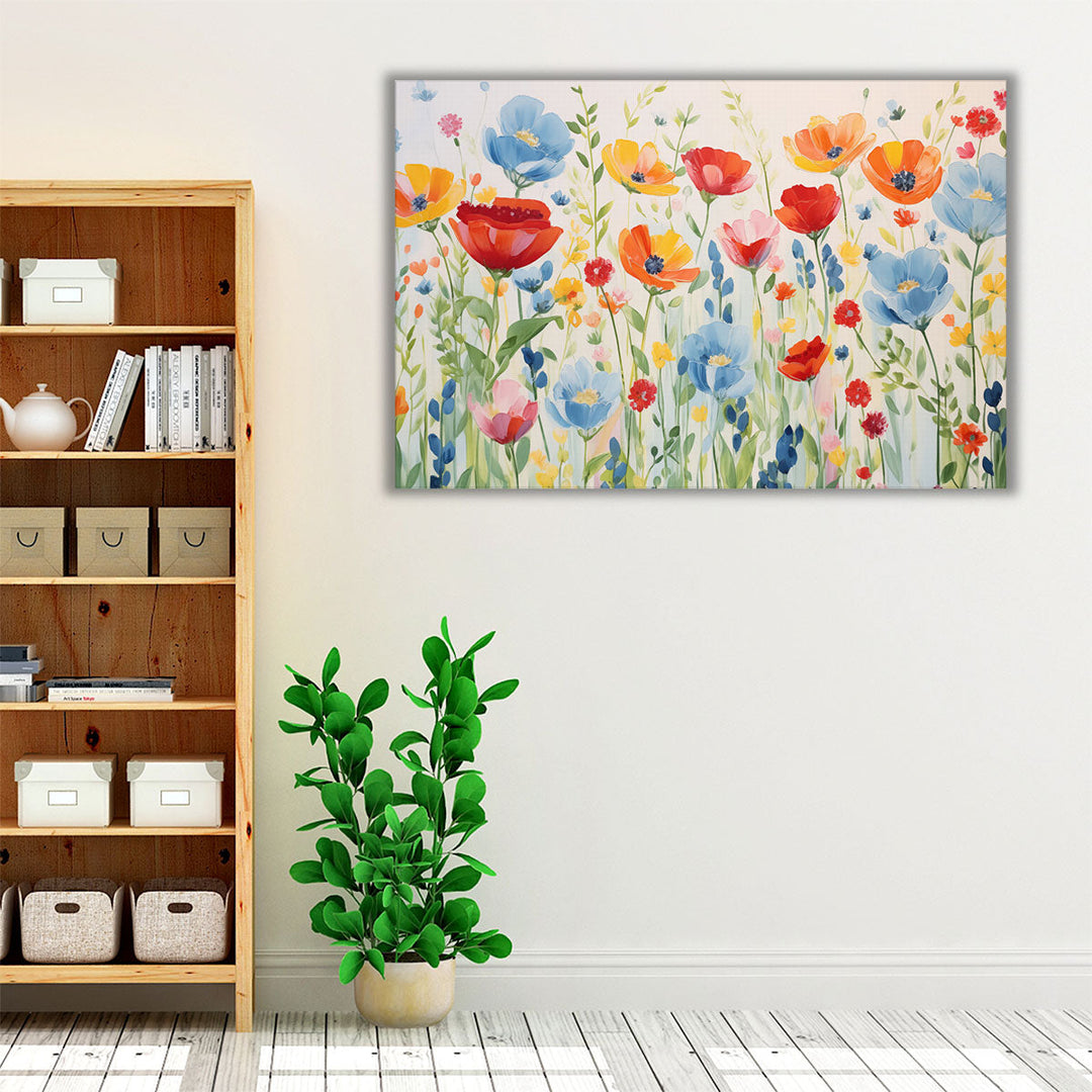 Painterly Flower Extravaganza 2 - Canvas Print Wall Art