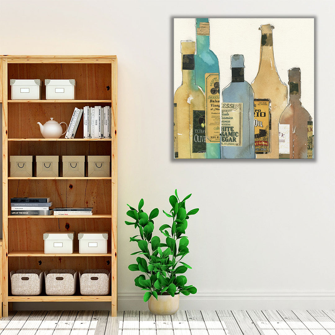 still life prints – rustic kitchen bottle scene