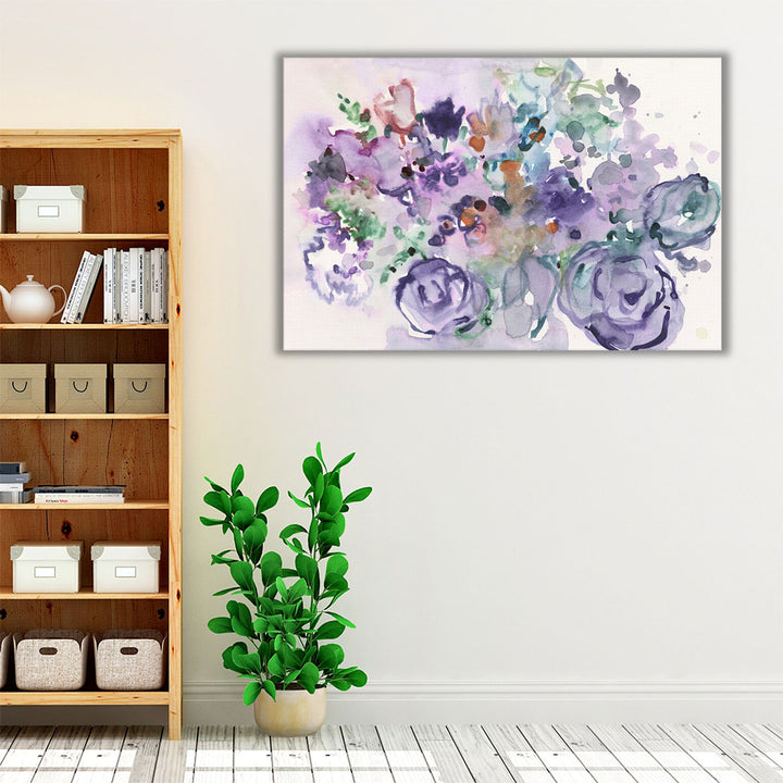 modern abstract floral hallway decor