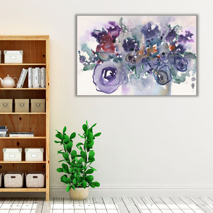 hallway wall art – watercolor floral design