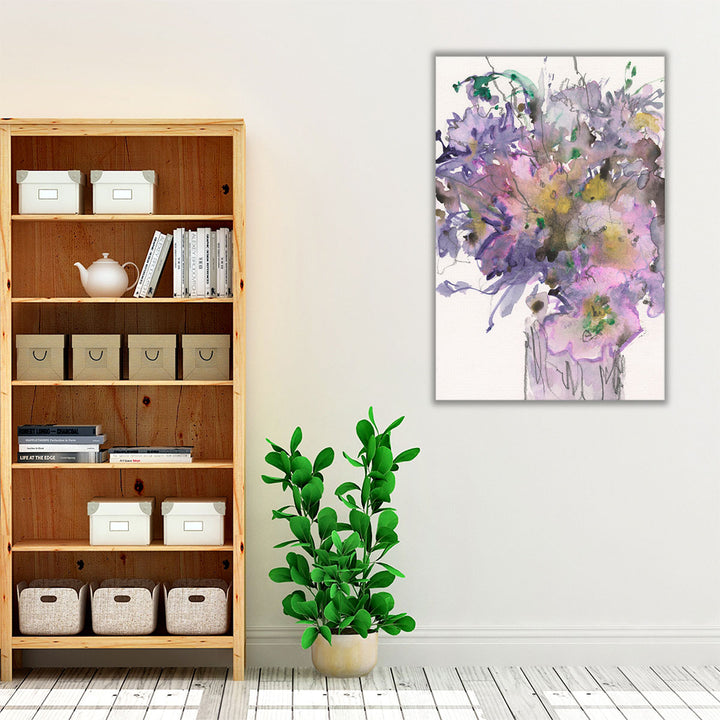 living room art framed floral print