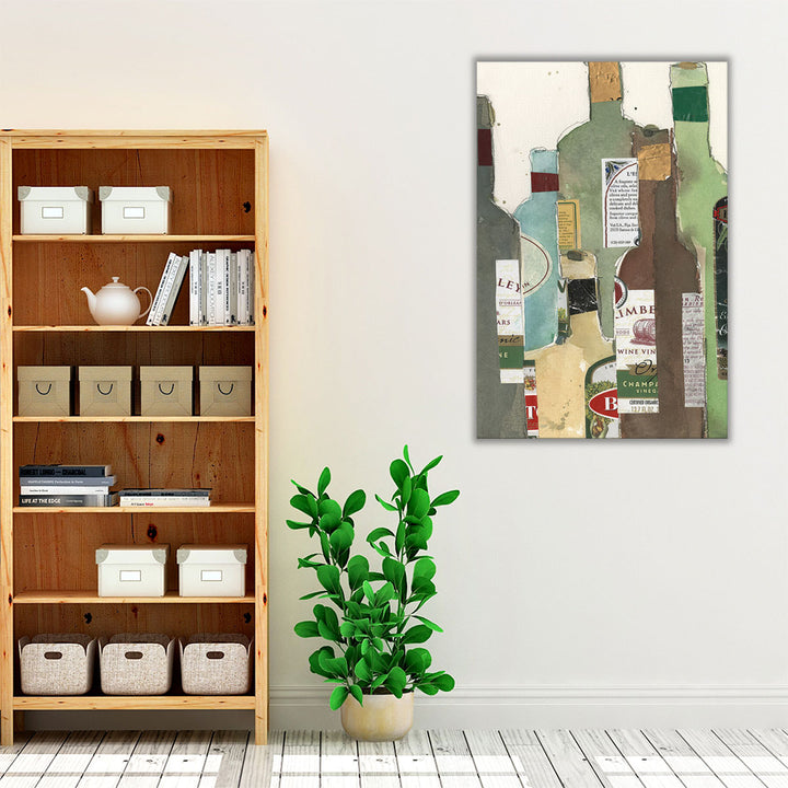 Kitchen wrapped canvas – fluid watercolor bottles