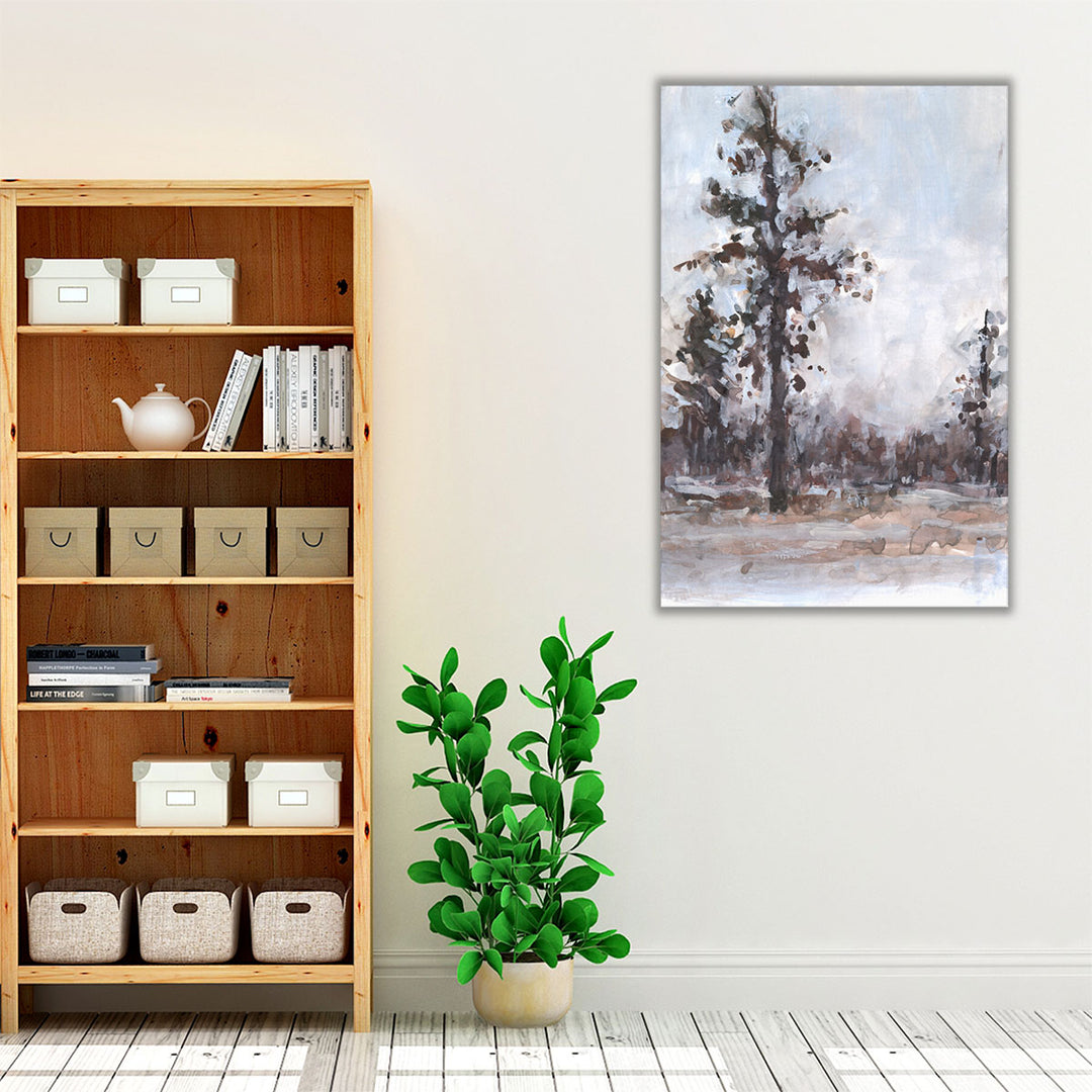 Living room wrapped canvas forest artwork