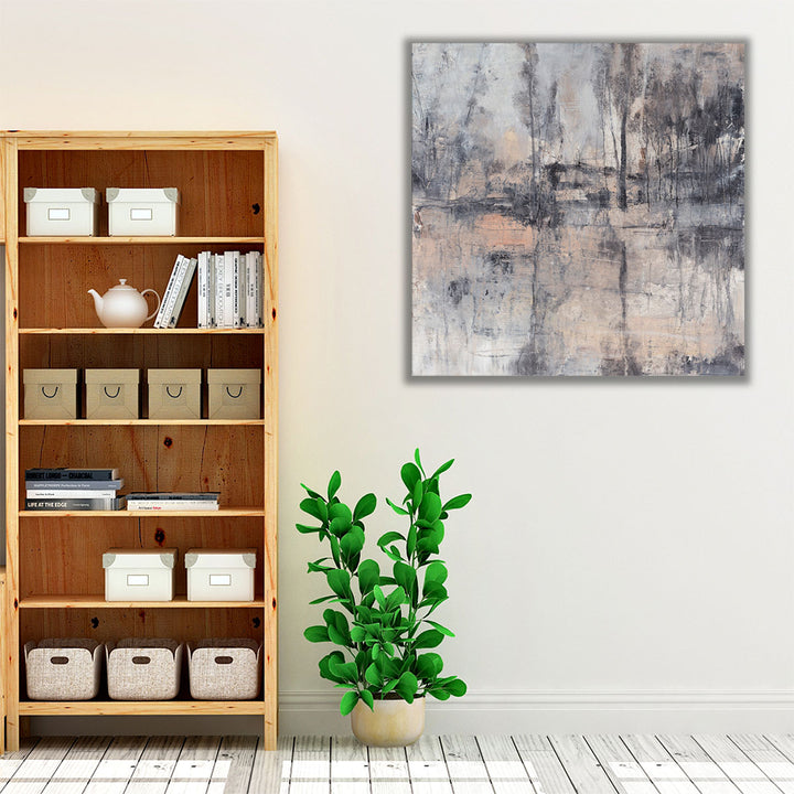 Gray toned artistic forest painting