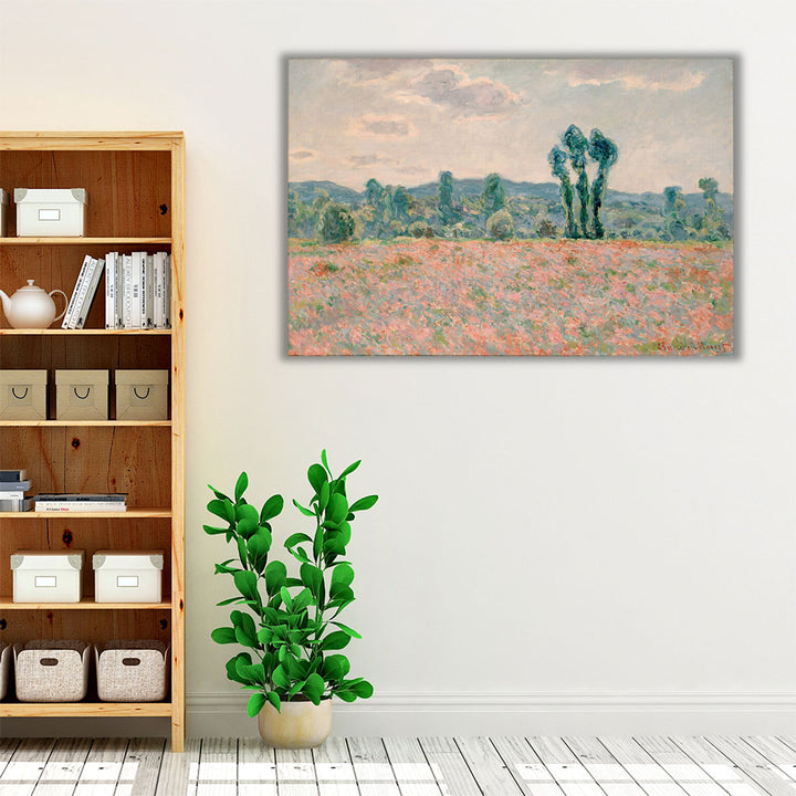Farmhouse wall art with peaceful landscape and flowers