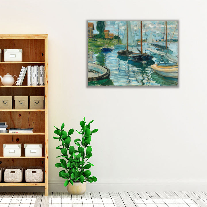 Sailboats on the Seine at Petit-Gennevilliers, 1874 - Canvas Print Wall Art