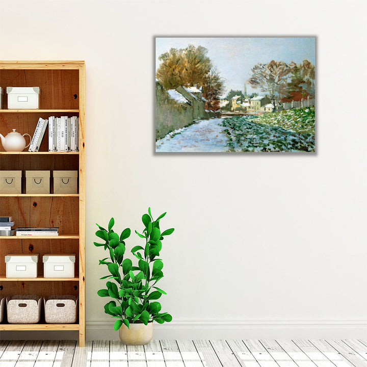 Snow Effect at Argenteuil, 1875 - Canvas Print Wall Art