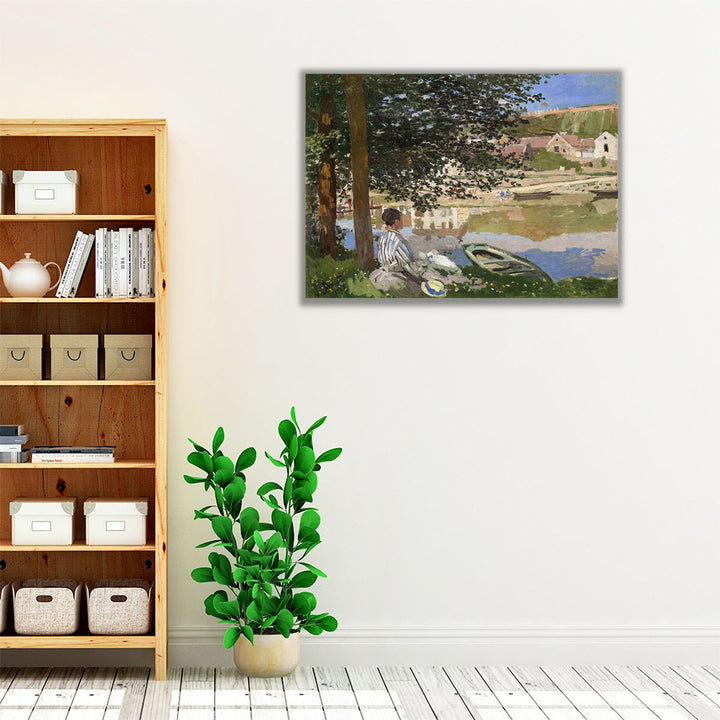 On the Bank of the Seine - Canvas Print Wall Art