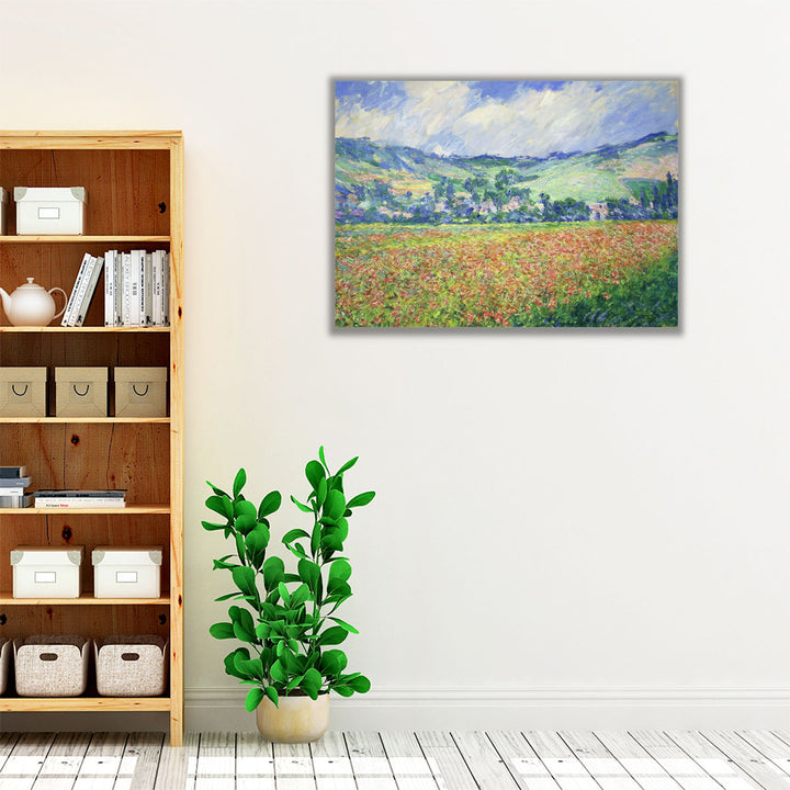 Poppy Field Around Giverny - Canvas Print Wall Art