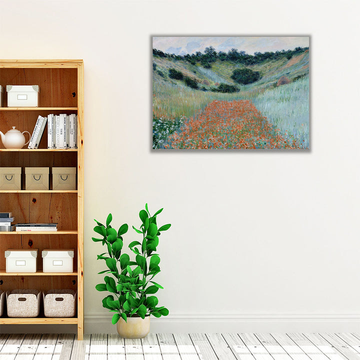Poppy Field in a Hollow near Giverny - Canvas Print Wall Art