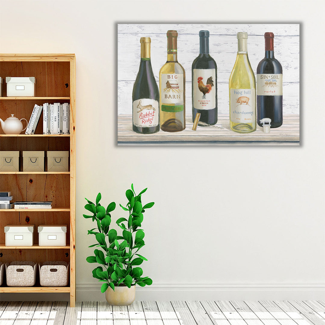 bar décor – sleek yellow-highlighted bottles