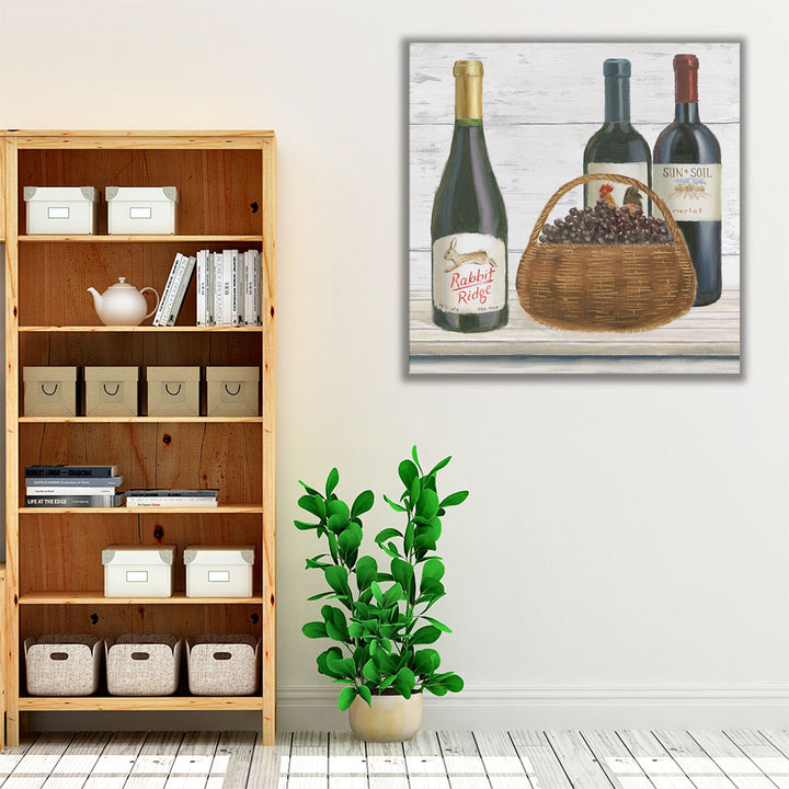 black and white wine decor print