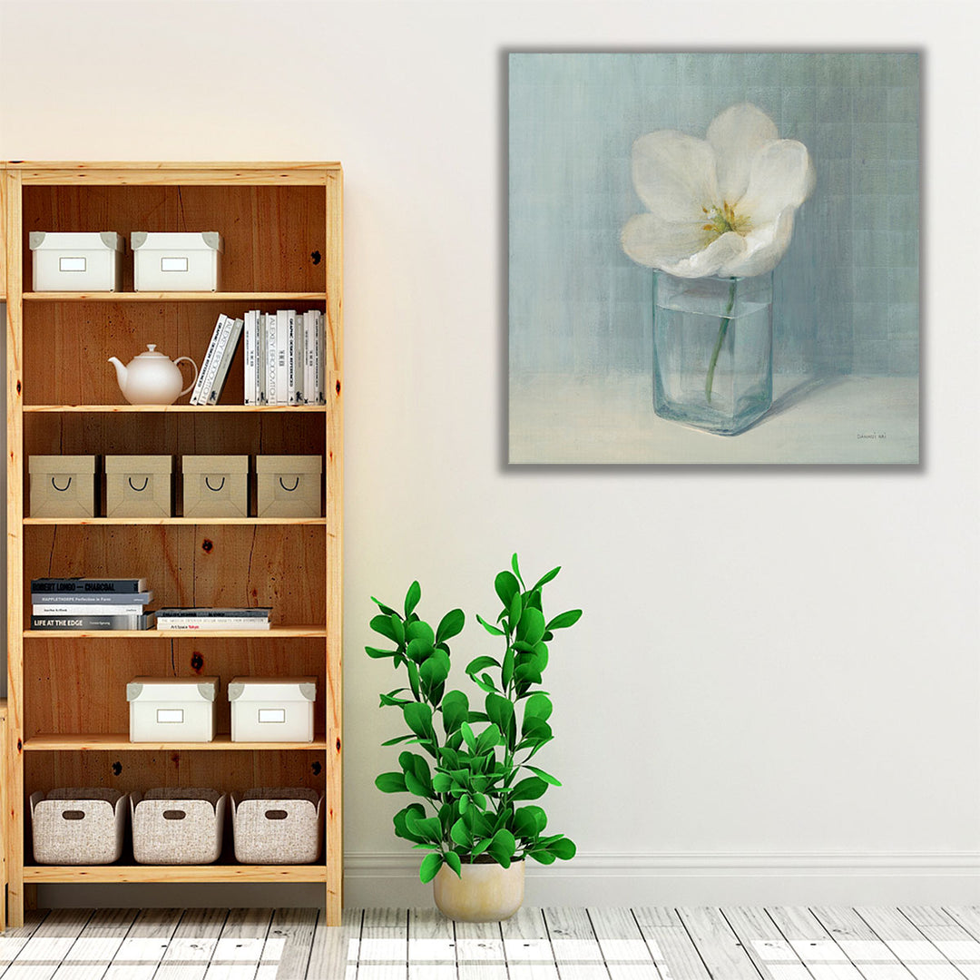 Bedroom décor wrapped canvas with fern motif