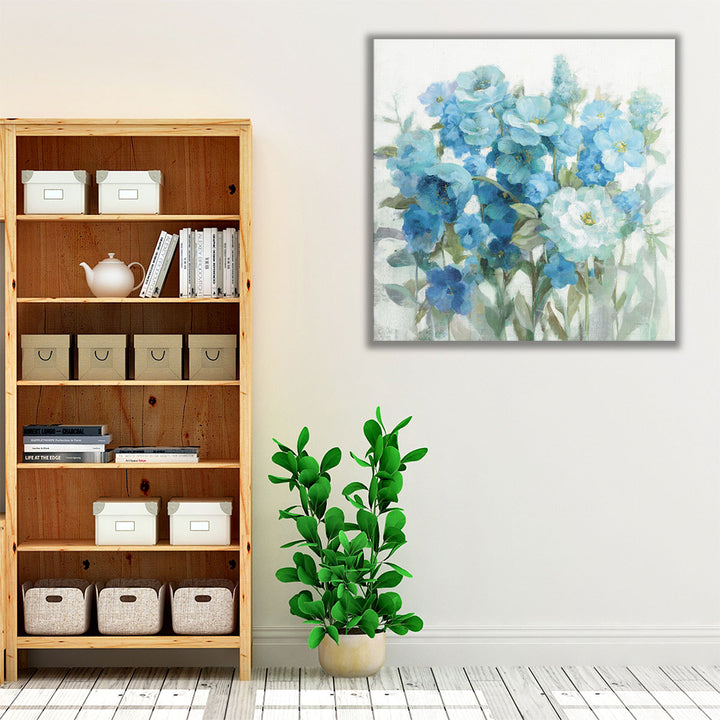 Living room botanical canvas print serene art
