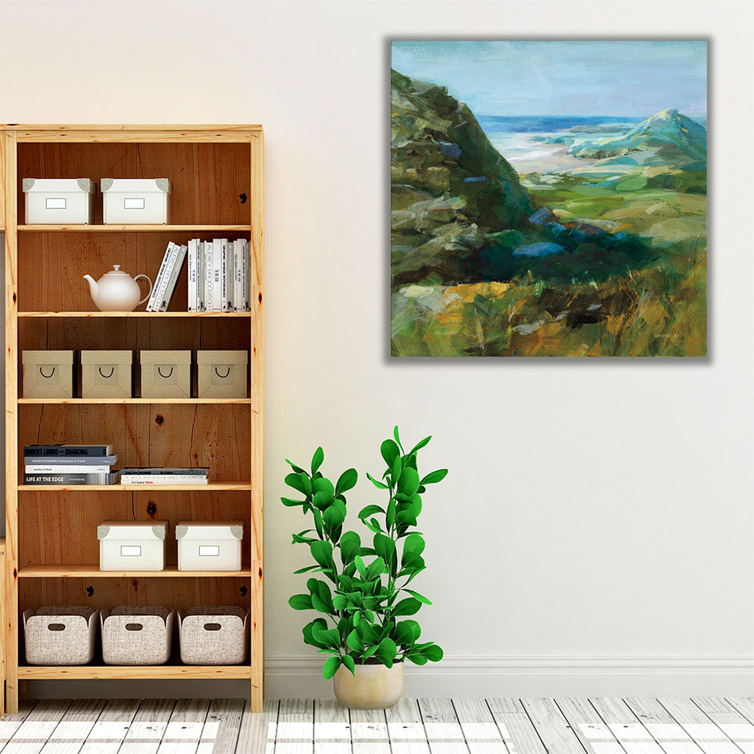 Green blue brown scenic wall decor