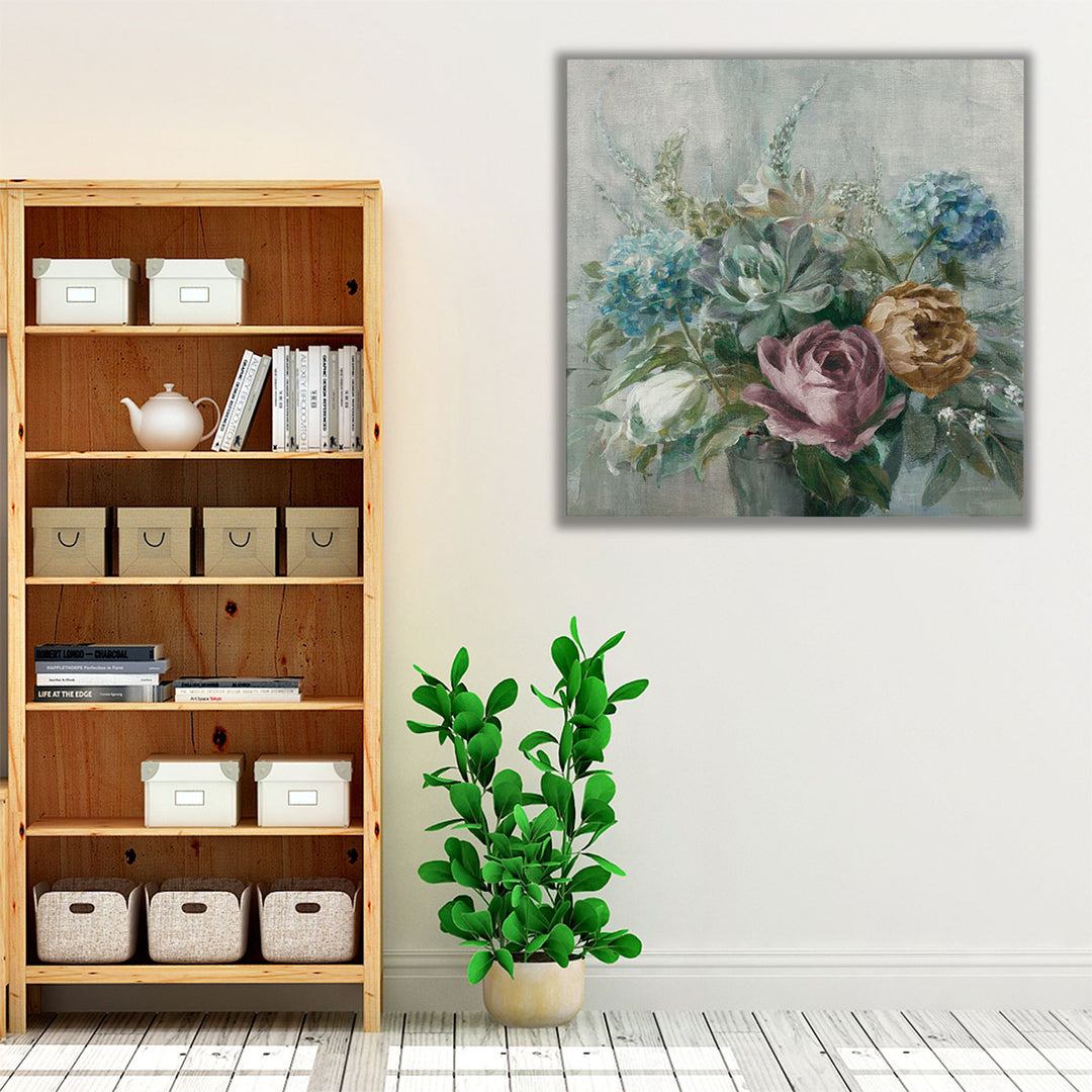 Kitchen wrapped canvas botanical wall accent