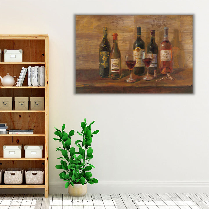 Dining Room Wrapped Canvas warm brown tones