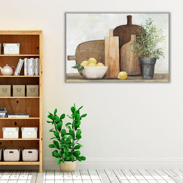 neutral kitchen print – classic plant design