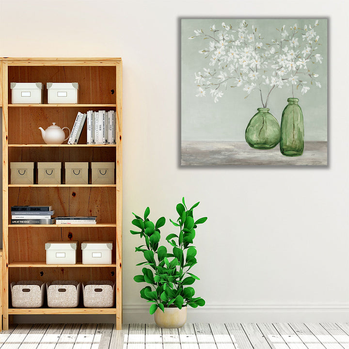 neutral kitchen canvas – botanical watercolor style