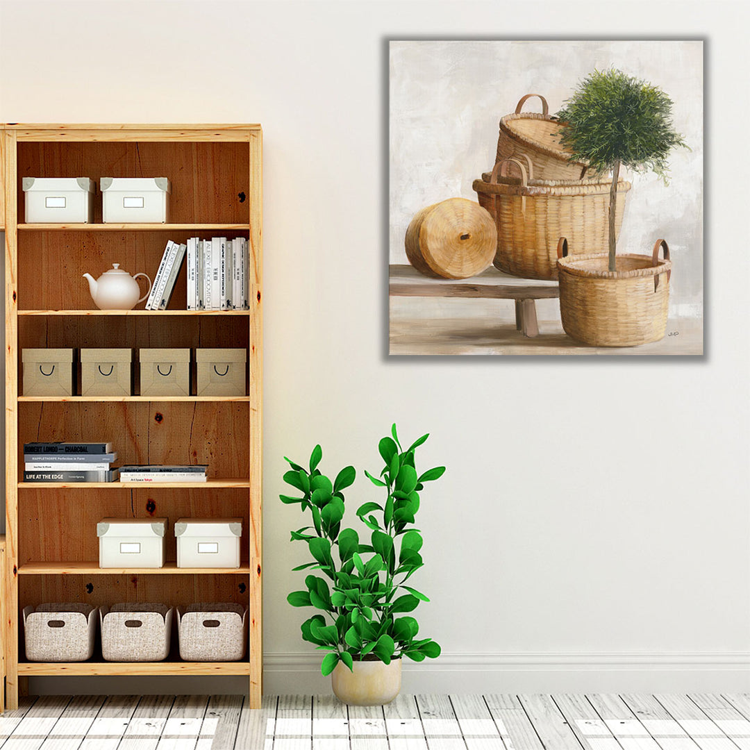 neutral kitchen art – green leaf illustration