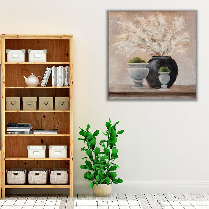 neutral botanical print – serene kitchen décor