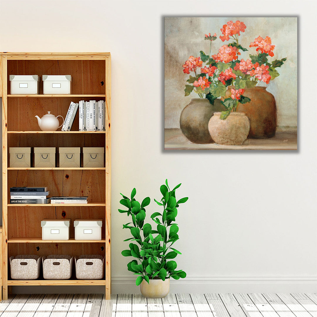 Kitchen Wrapped Canvas – cottage style florals