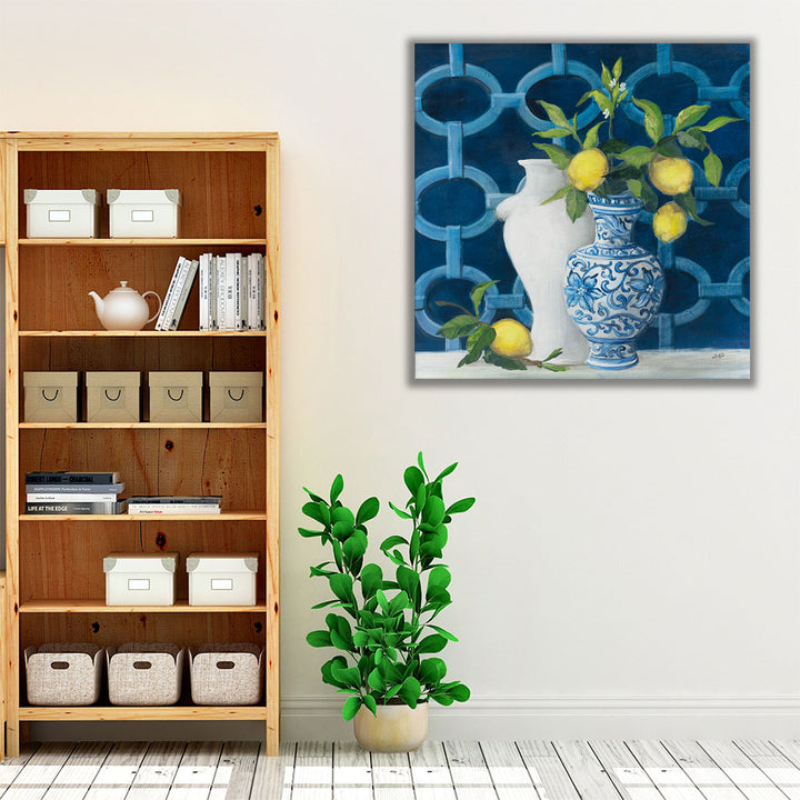 Kitchen Framed Canvas – botanical texture