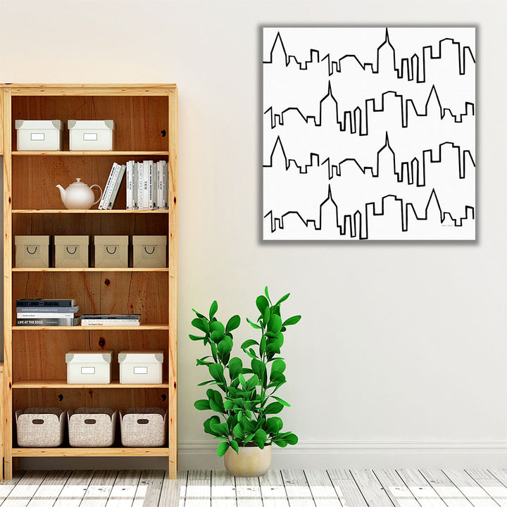 Monochrome canvas print for hallway styling