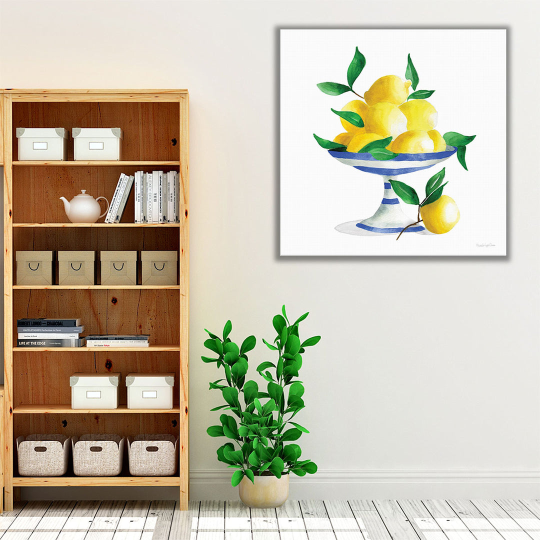 yellow kitchen wrapped canvas piece bold