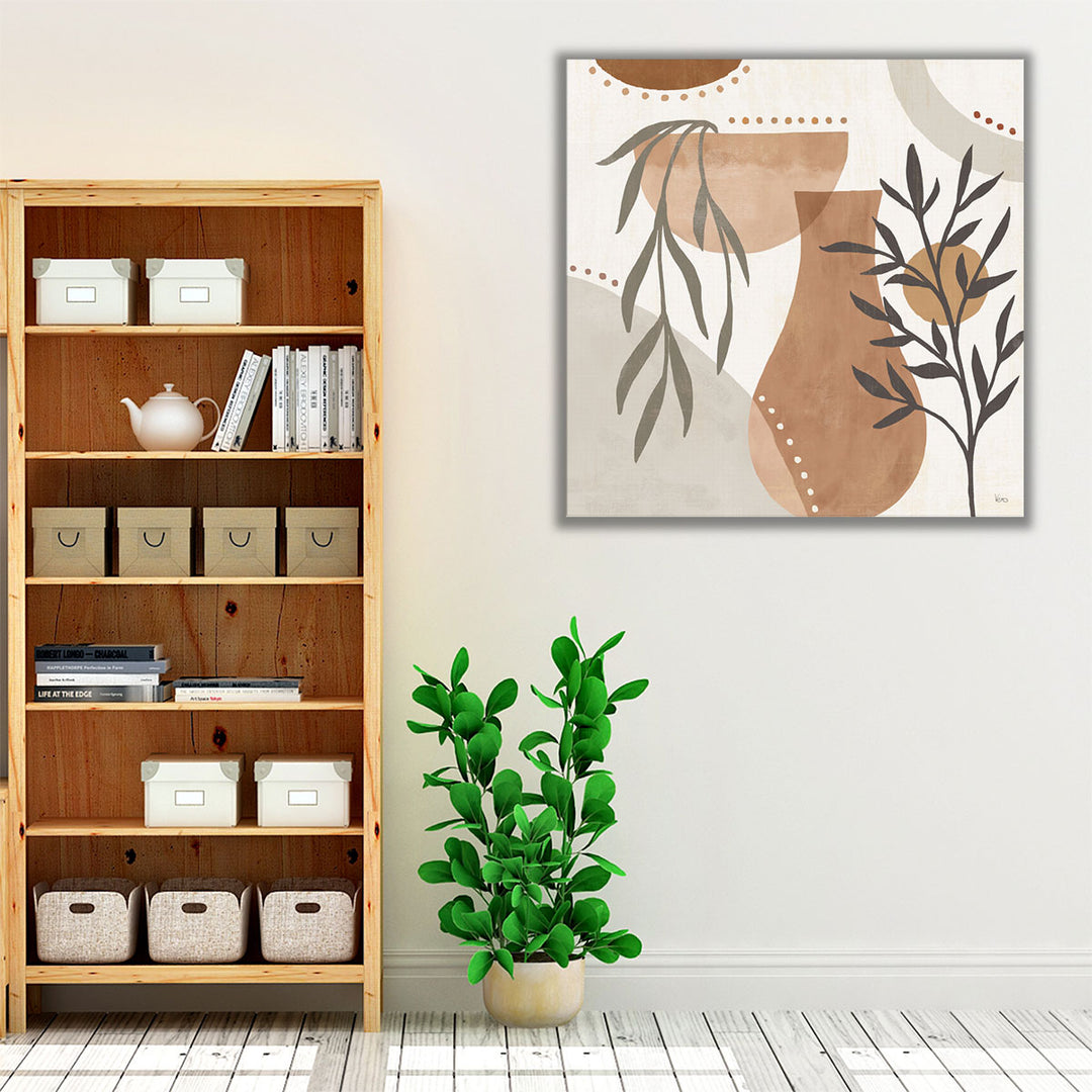modern botanical art – warm neutral tones
