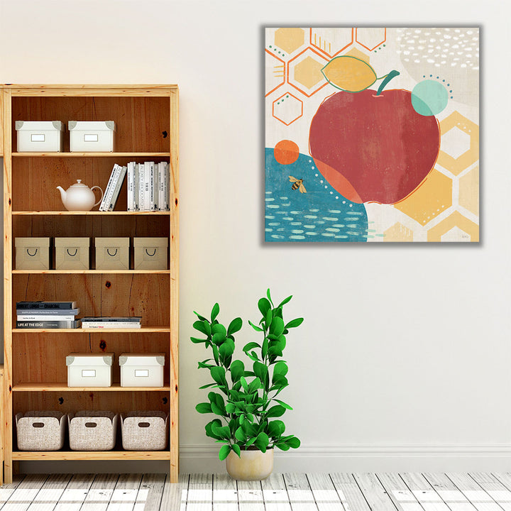 Red Dining Room Canvas abstract apple art