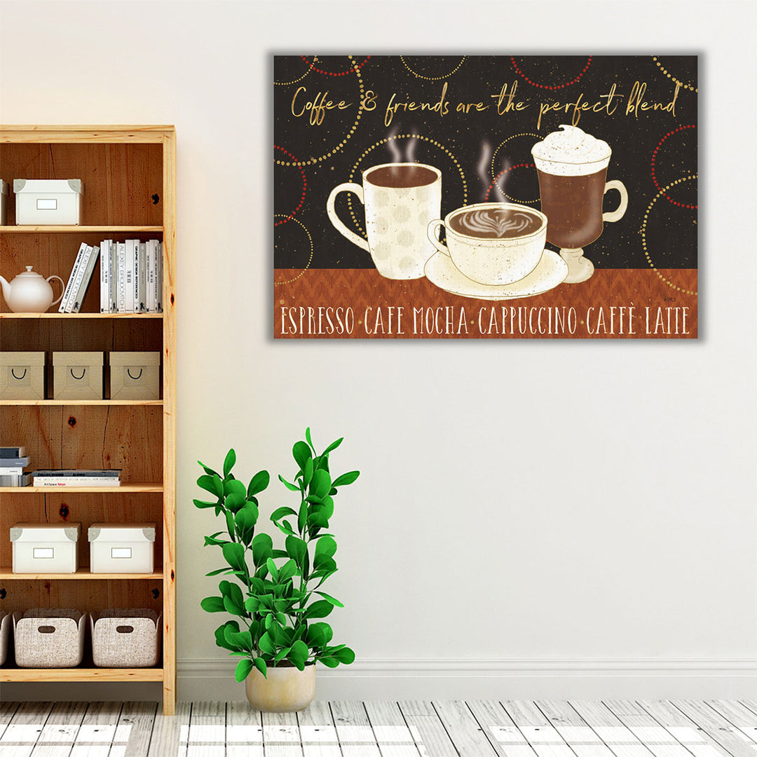 brown and white kitchen art – sleek typography accent